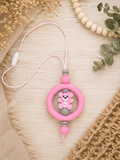 Pink Teddy Bear Car Charm