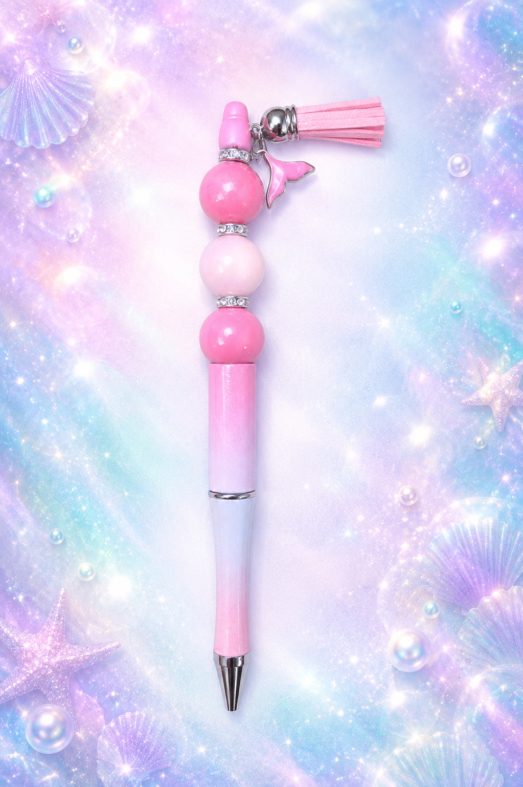 Bubblegum Bay Beaded Pen