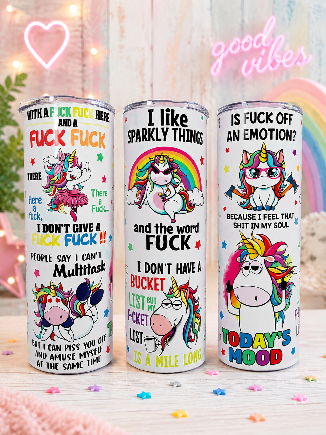 Fabulous, Feral, and Out of F*cks Unicorn Tumbler