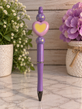 Pastel Heart Beaded Pen