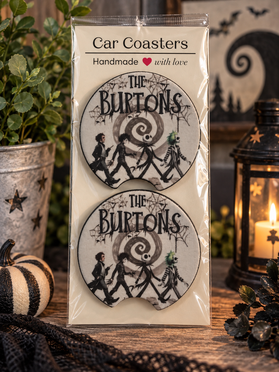 The Burtons Neoprene Car Coasters